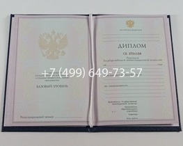 Диплом о среднем специальном образовании 2003-2006 годов